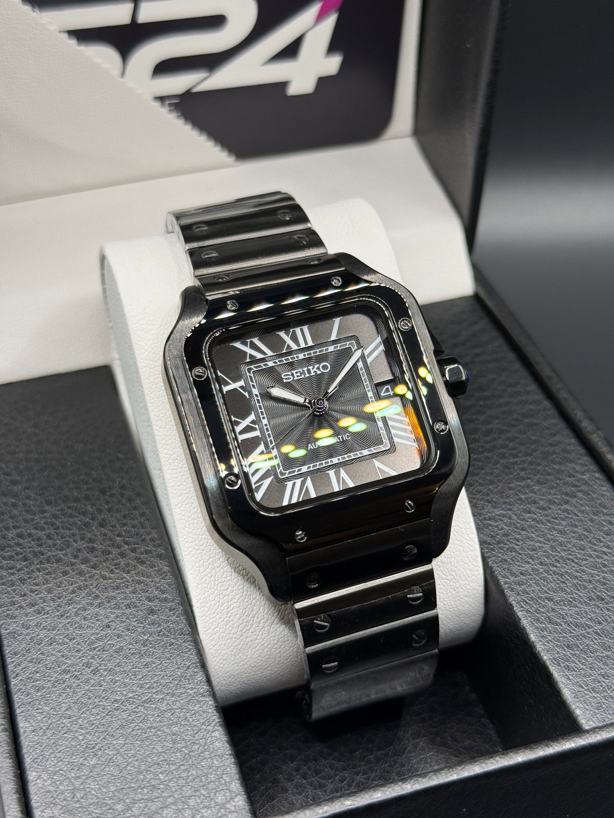 Seiko Mod Santos Blacked Out 38mm