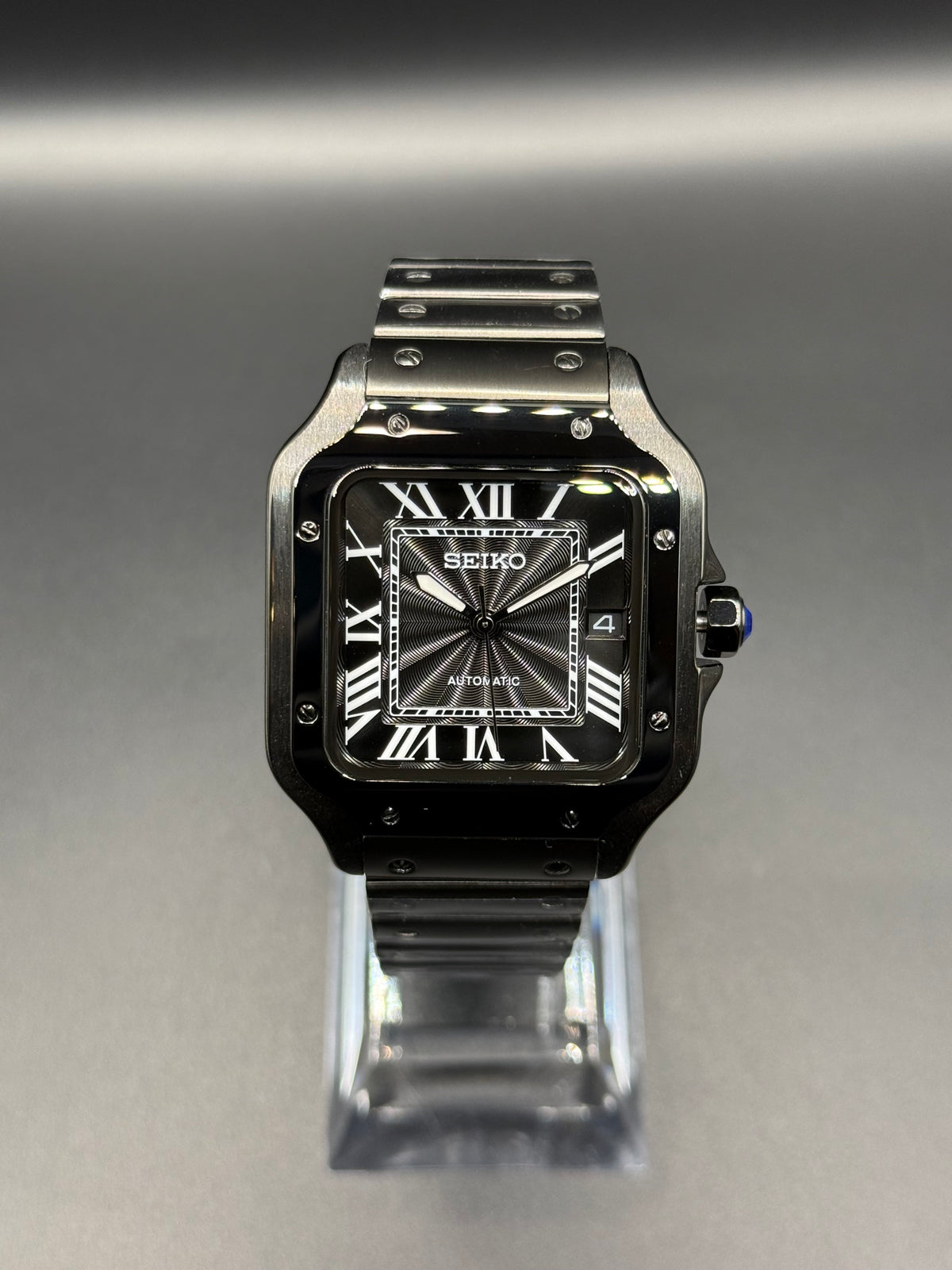 Seiko Mod Santos Blacked Out 38mm