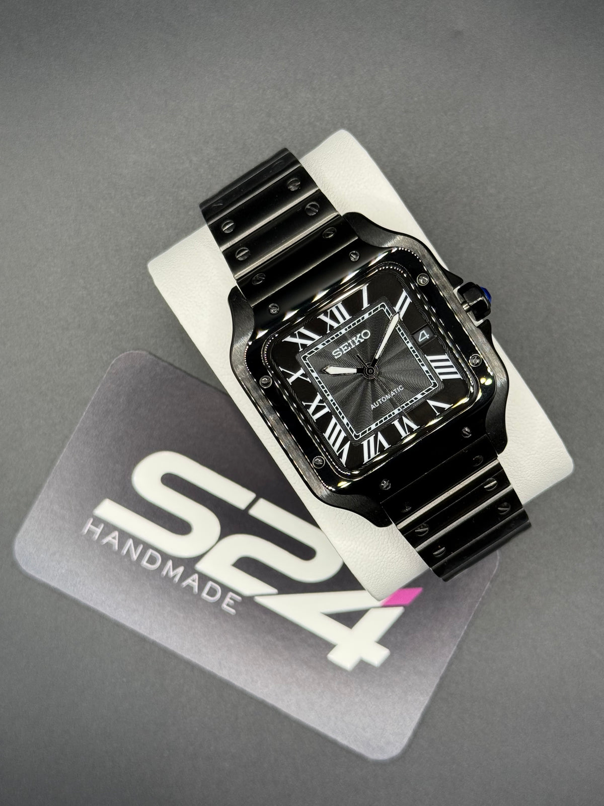 Seiko Mod Santos Blacked Out 38mm