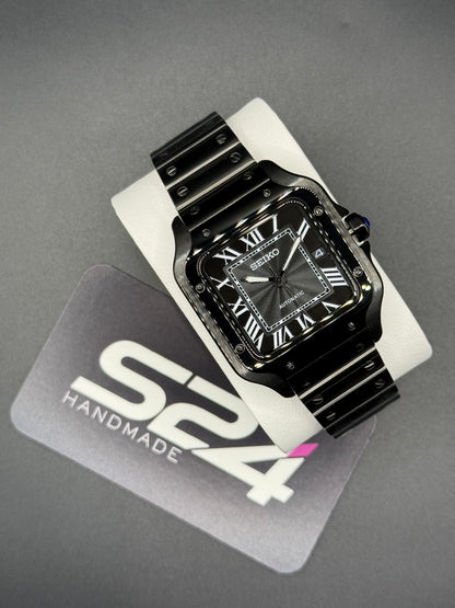 Seiko Mod Santos Blacked Out 38mm