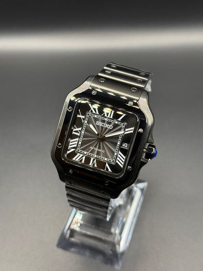 Seiko Mod Santos Blacked Out 38mm