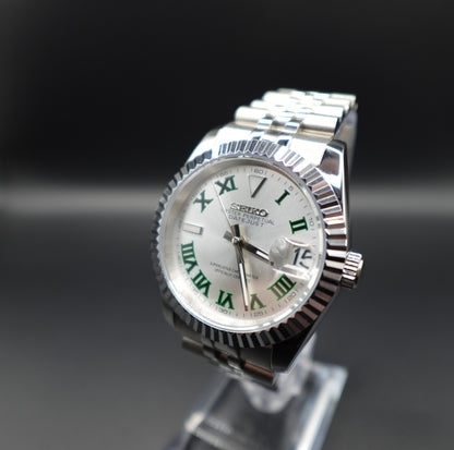 Silver & Green Wimbledon 36mm