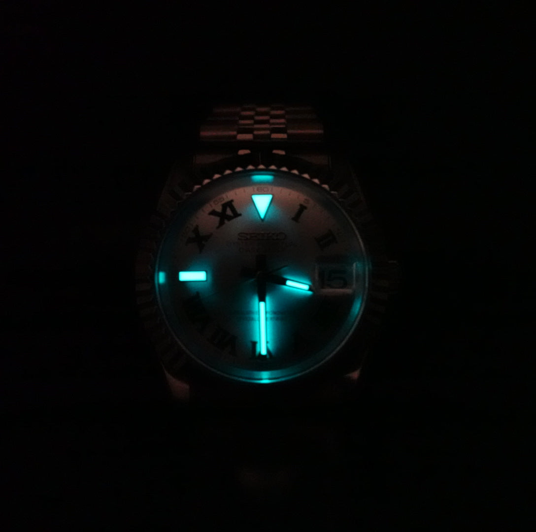Silver & Green Wimbledon 36mm