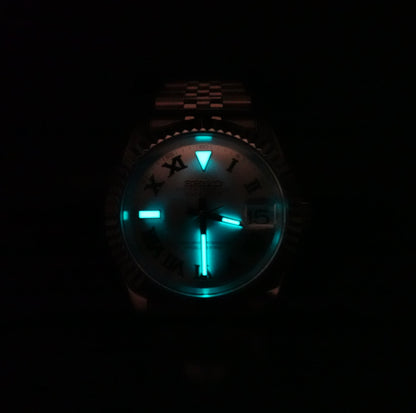 Silver & Green Wimbledon 36mm
