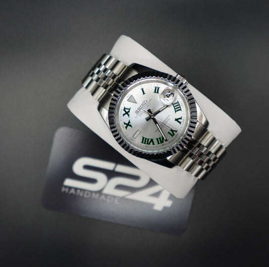 Silver & Green Wimbledon 36mm