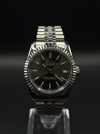 Seiko Mod Datejust Grey Sunburst 36mm