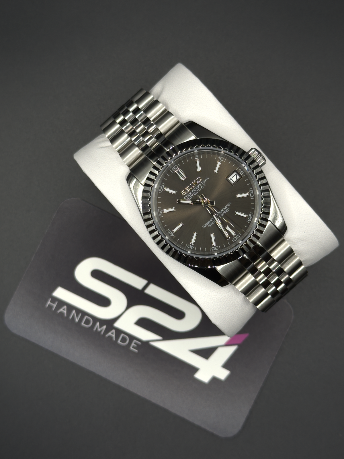 Seiko Mod Datejust Grey Sunburst 36mm