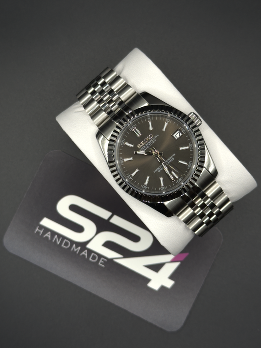 Seiko Mod Datejust Grey Sunburst 36mm