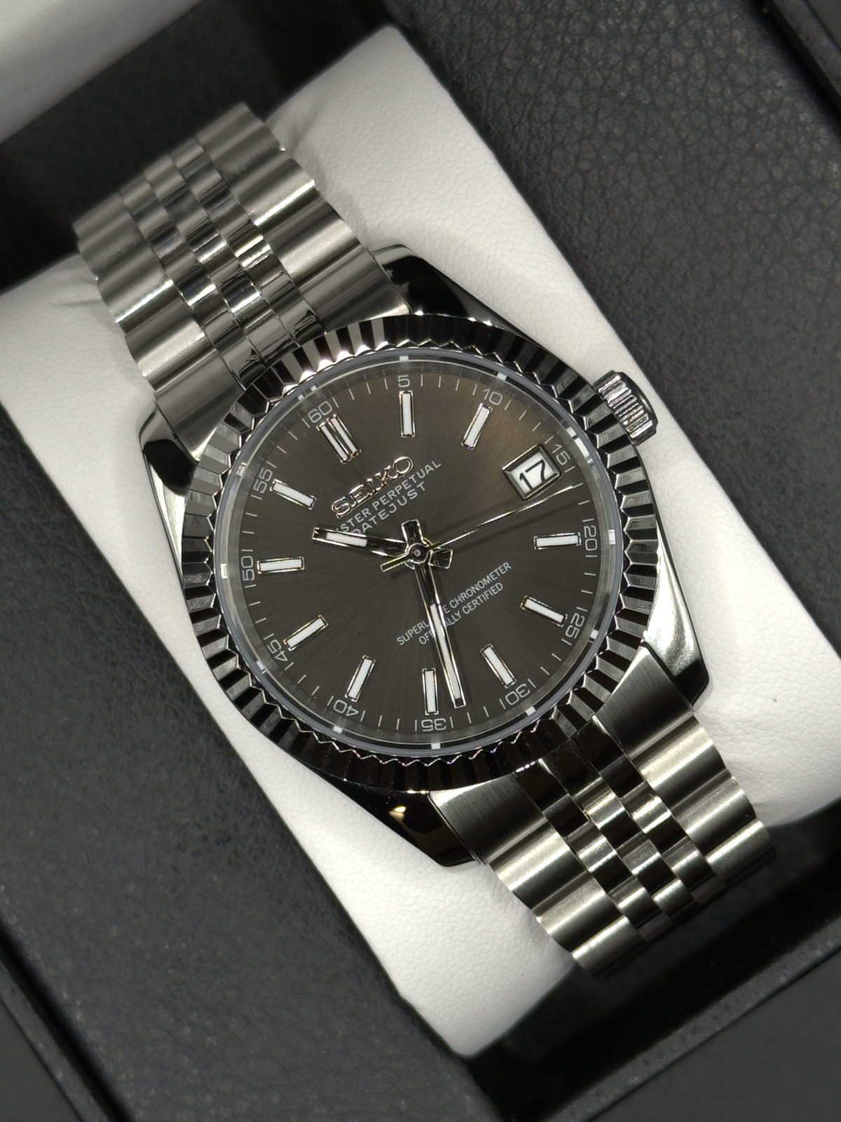 Seiko Mod Datejust Grey Sunburst 36mm