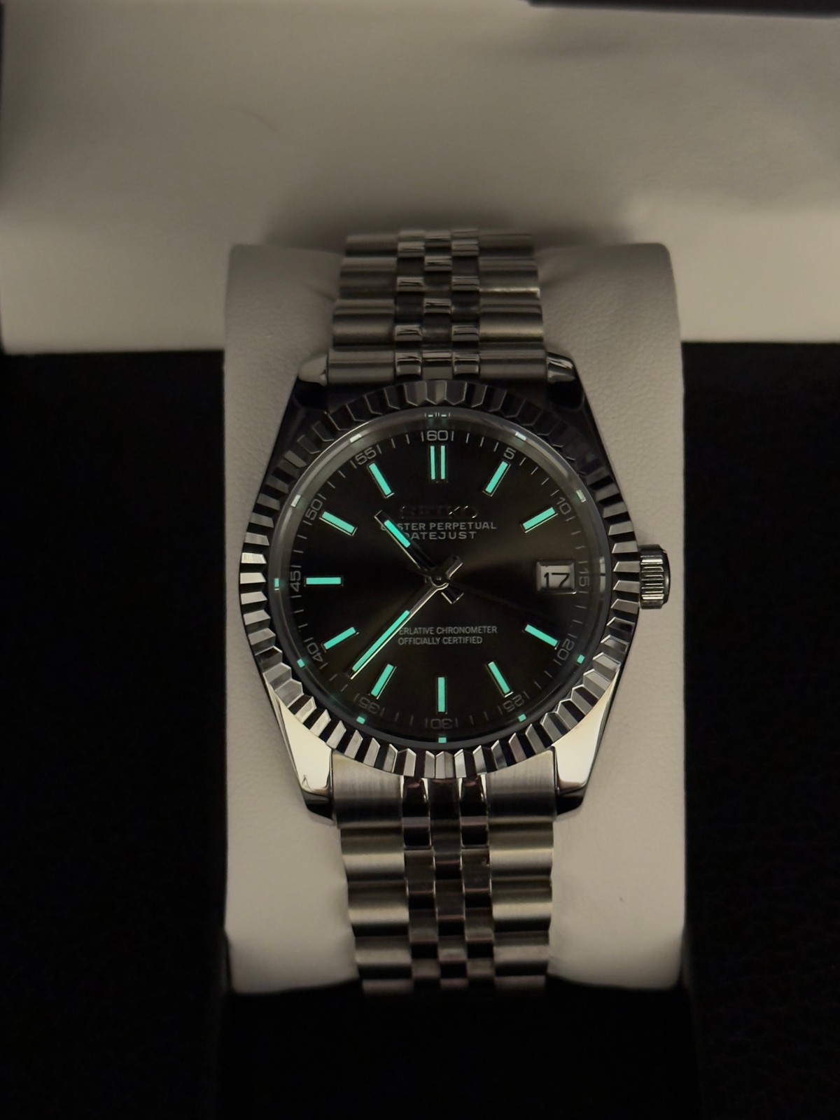 Seiko Mod Datejust Grey Sunburst 36mm
