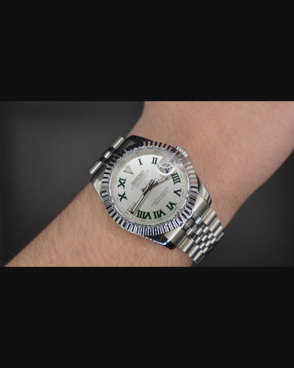 Silver & Green Wimbledon 36mm